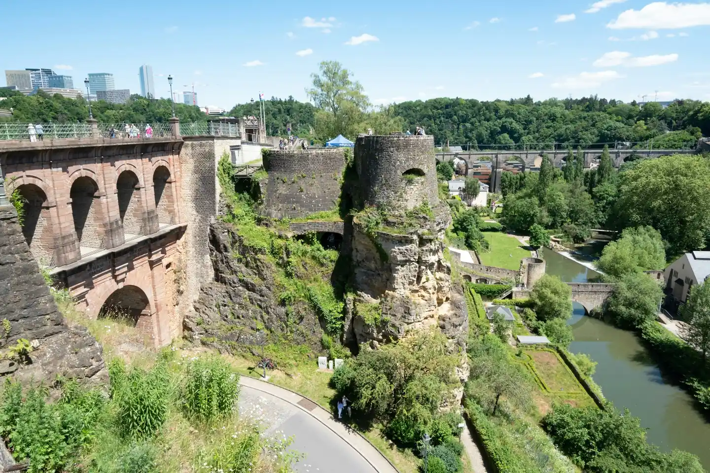 Grund and the historic fortifications of Luxembourg City