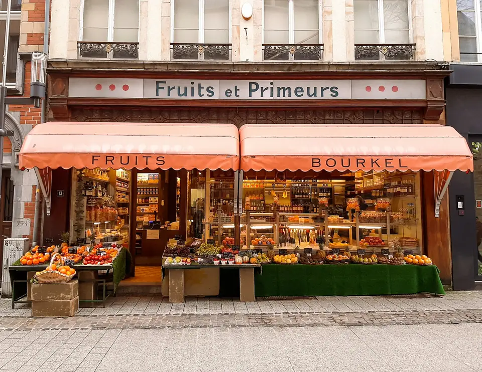 Fruit and vegetable shop front