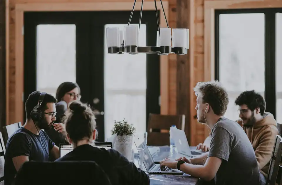 Colleagues around a table