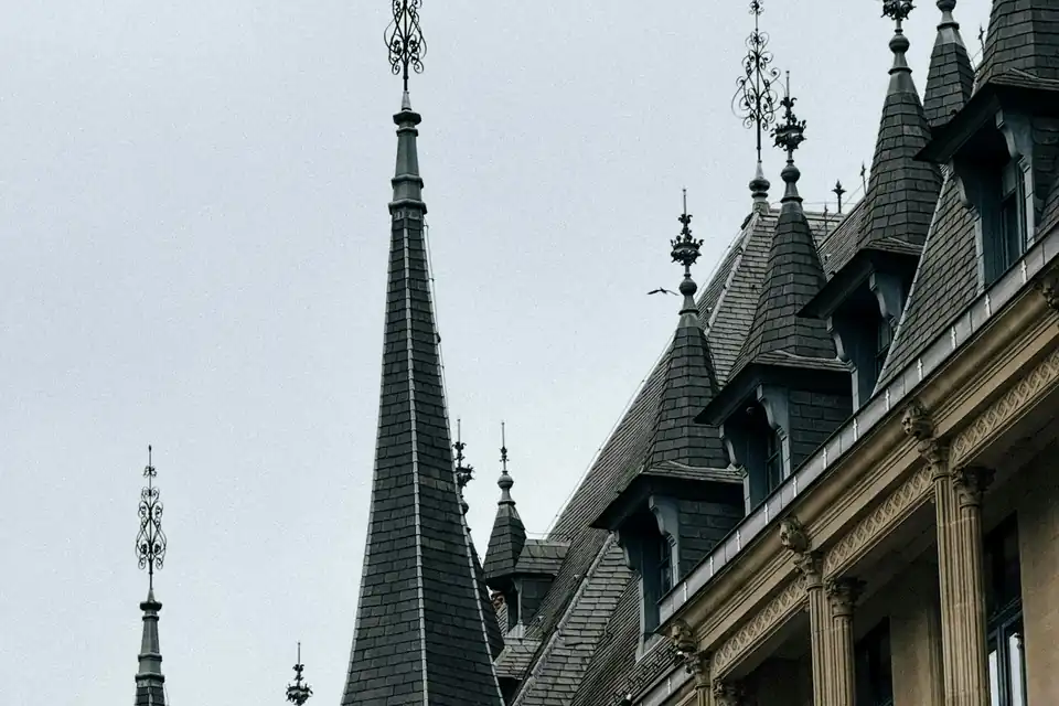 Turrets and spire of the Grand Ducal Palace, Luxembourg City